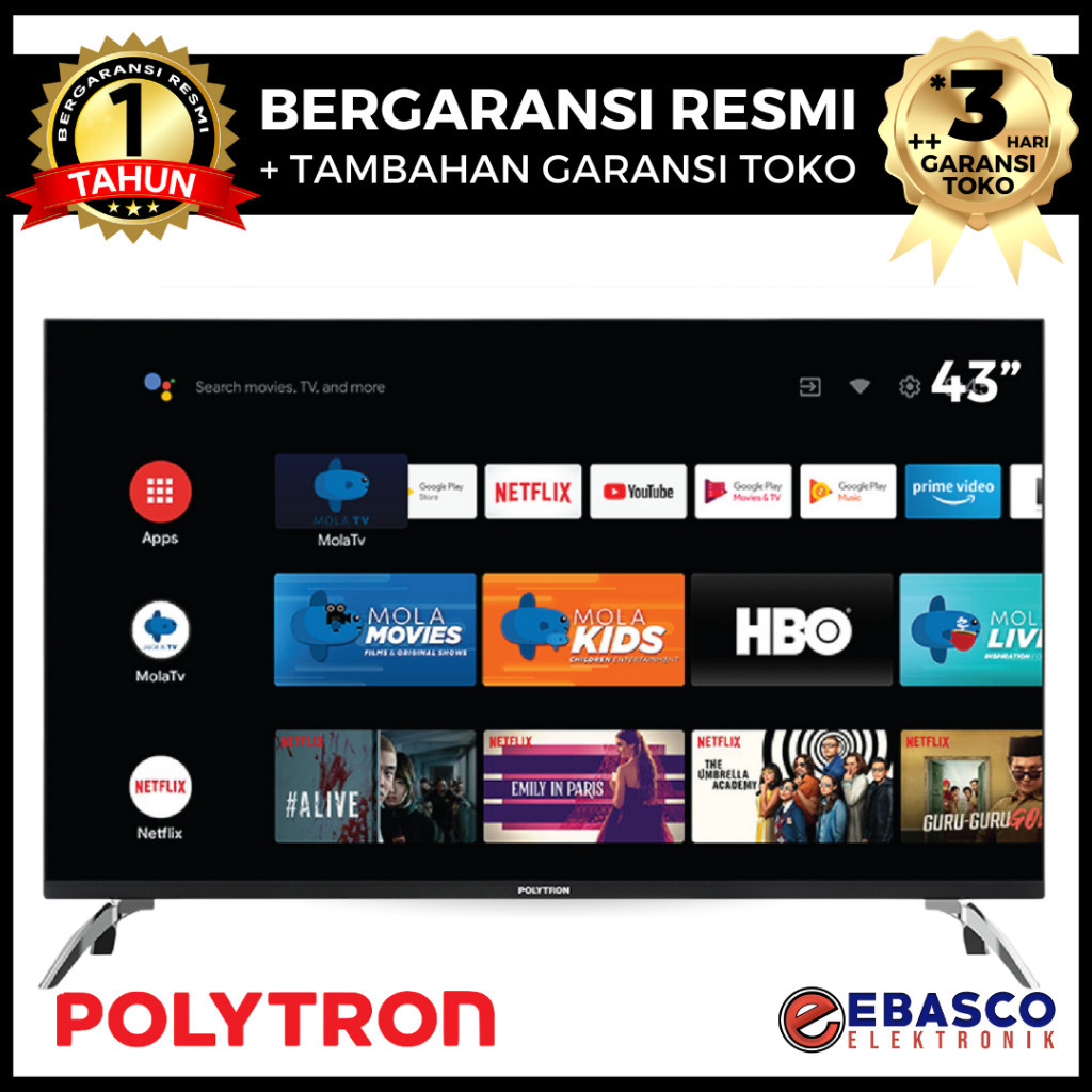 LED Smart TV Polytron 40 inch PLD-40AG9953 Android