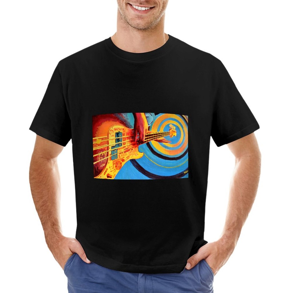 Kaos Seni Gitar Bass kaos kustom anime kaos untuk pria grafis