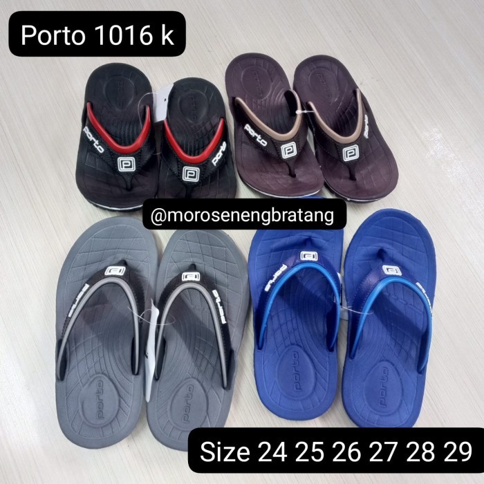 Promo Terbaru Porto 1016 K Sandal Jepit Anak Laki Size 24 25 26 27 28 29 Pg Tk Klm