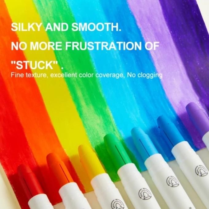 

Mideer Quick Dry Silky Crayon 12 Colours Bucket Color Anak Kids Toys GS
