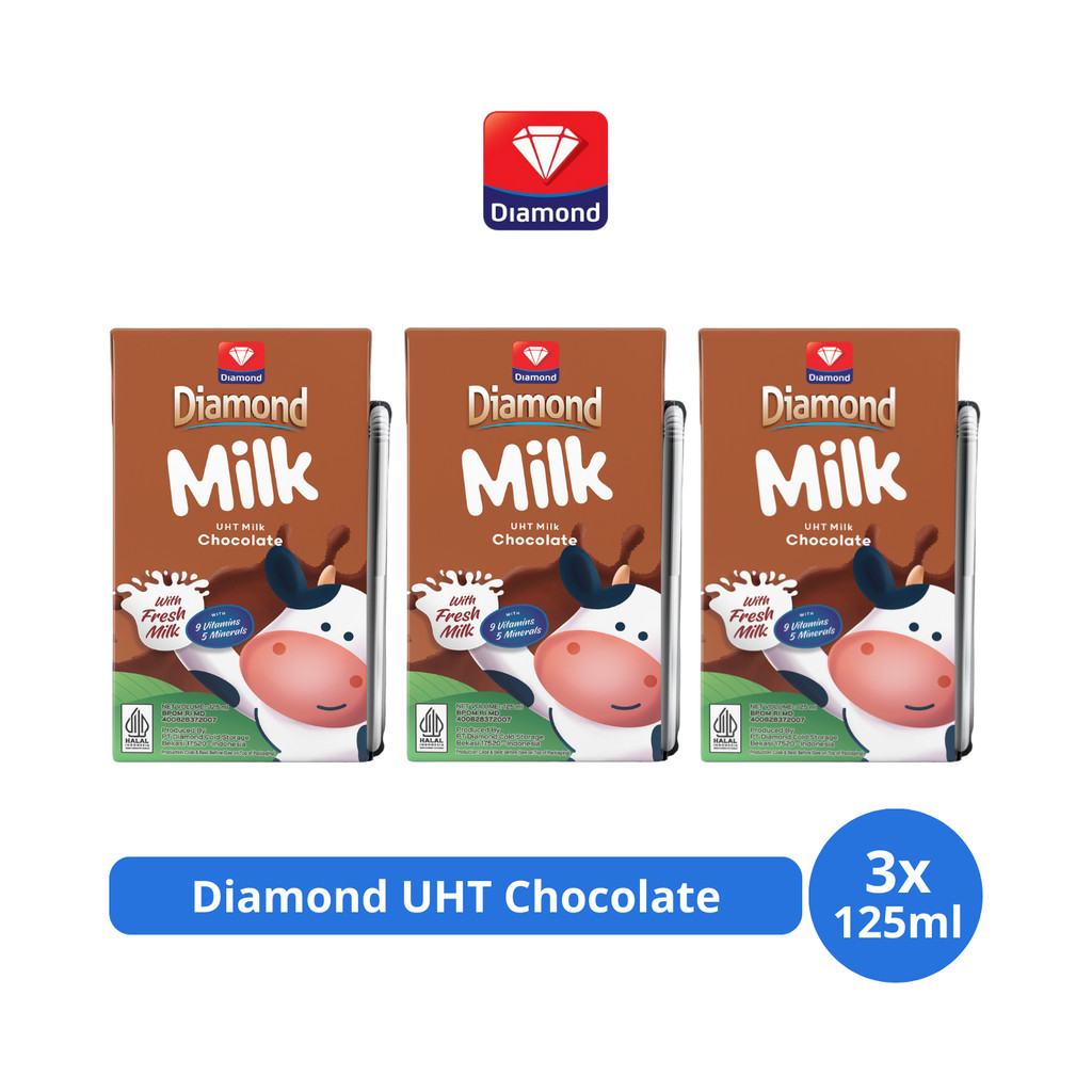 

Diamond Milk Susu UHT Chocolate 125ml x 3 pcs