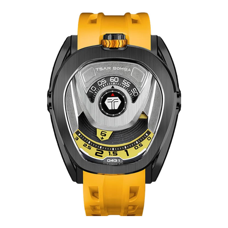 [PRJ] Jam Tangan Pria Tsar Bomba Reactor TB8213A-05 Interchangeable Automatic Yellow Rubber Strap