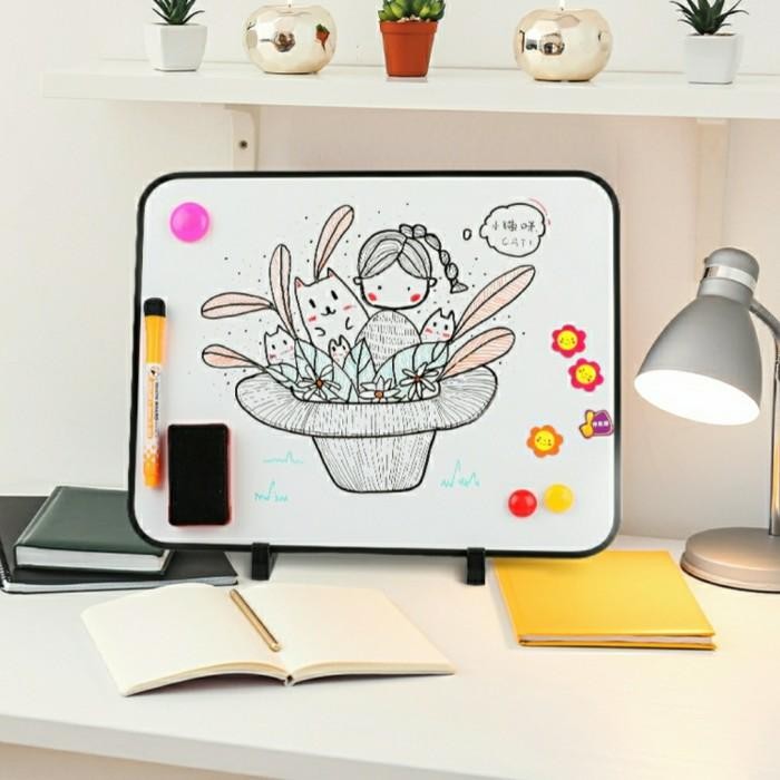 

Papan tulis anak A4 magnetic whiteboard 2 sisi white board anak Kualitas Terbaik