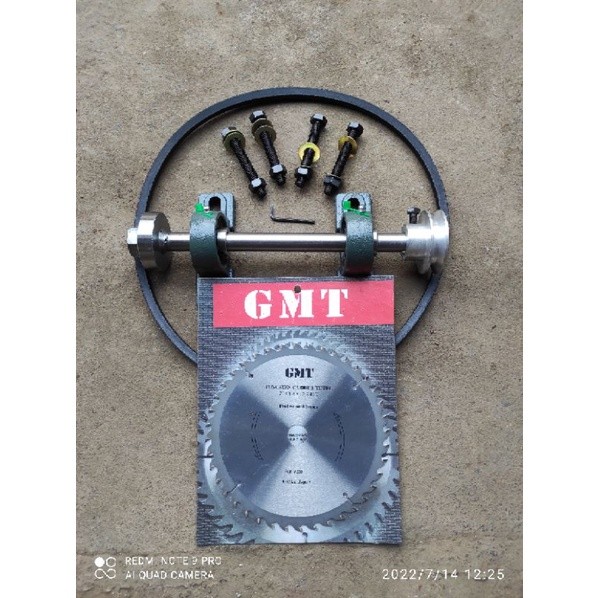 SIAP KIRIM- As serkel lengkap tinggal pakai / serkel / table saw / as sirkel 3/4inchi panjang 30cm +