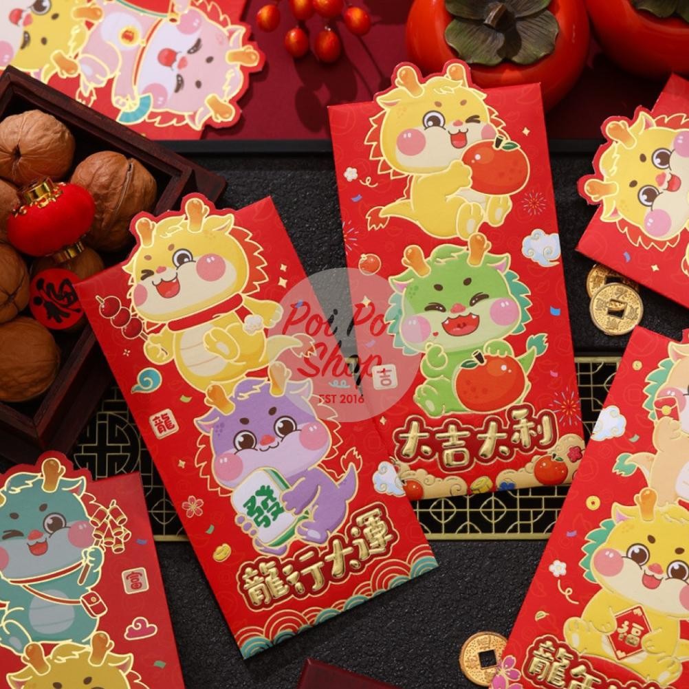 

GHT Angpao Imlek Naga 2024 Angpau YS 3D Dompet Glossy V. 3D Shio Naga Grosir Dragon Timbul 2024 Hongbao Grosir Murah isi 6 pcs Tebal Grosir Motif Karakter Berkualitas Bahan Terbaik TERLARIS