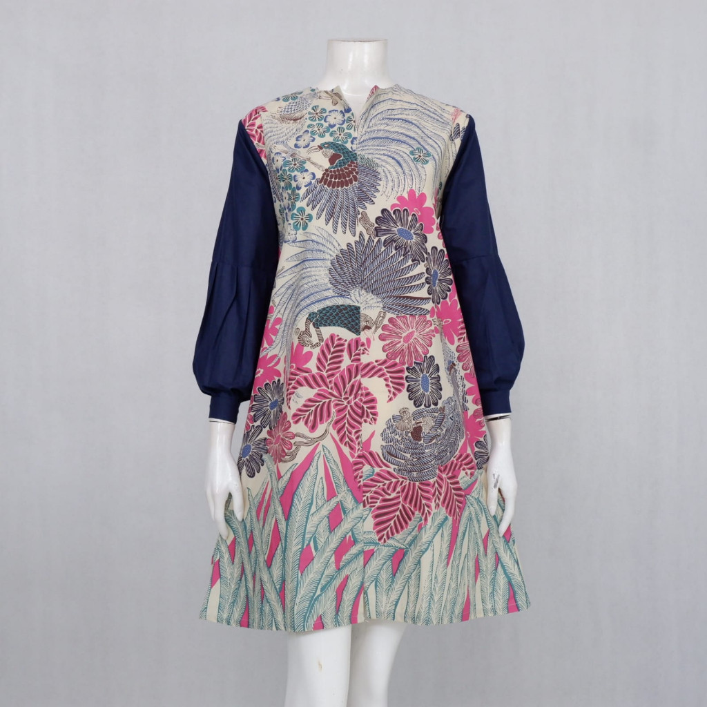 Baju Batik Wanita TUNIK BAJU KERJA BATIK CEMPAKA AYU 01 DRESS BATIK BUSUI LANGITJUA BATIK SOLO
