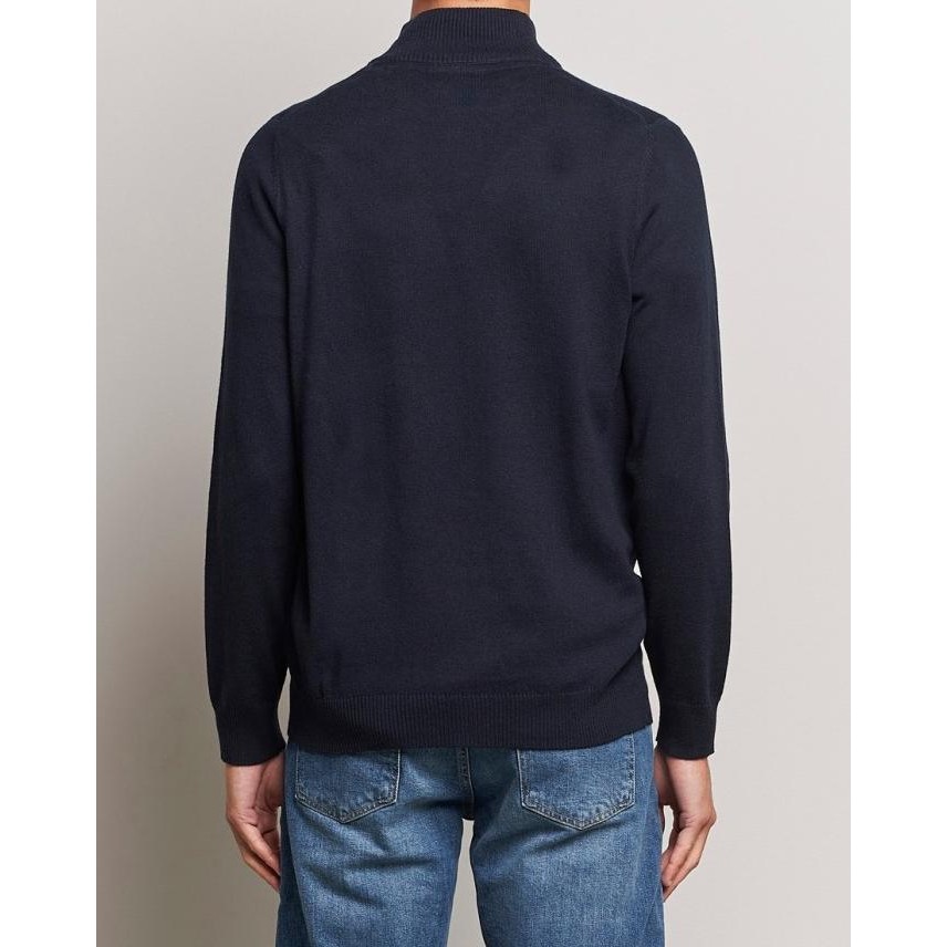 Jual Lyle & Scott Cotton Merino Quarter Zip Jumper (Navy) Original