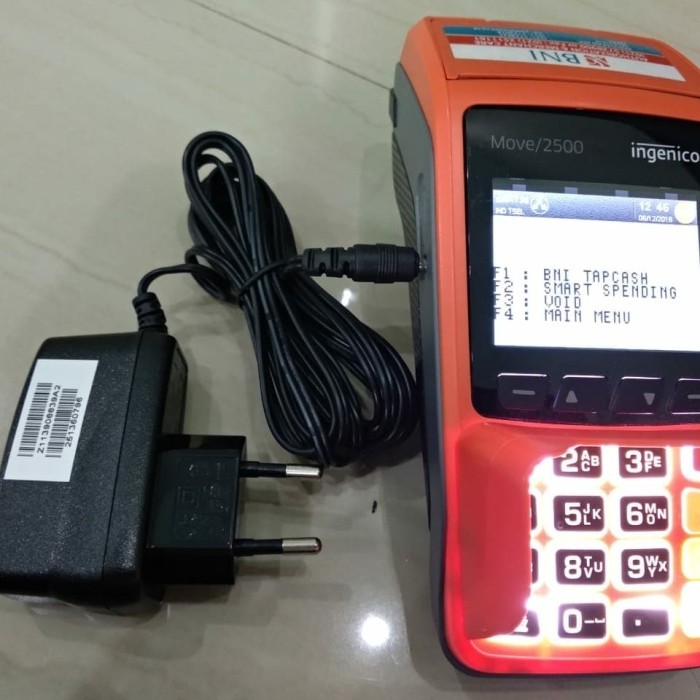 Terbaru charger adaptor mesin edc ingenico move2500 edc bri bni bca mandiri termurah