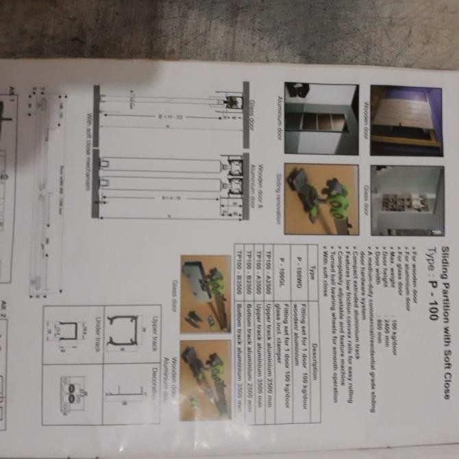 Promo Rel Roda Sliding Partition P 100 Knockers Soft Close Rel 250 Cm