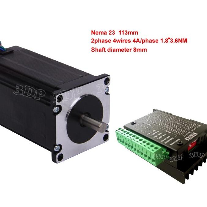 Kit Nema 23 3.6Nm 113Mm + Tb6600 4A  Ready