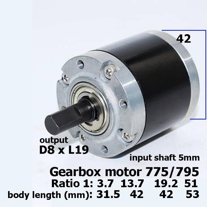 775 Dc Motor Mini Spindle 12/24V  Ready