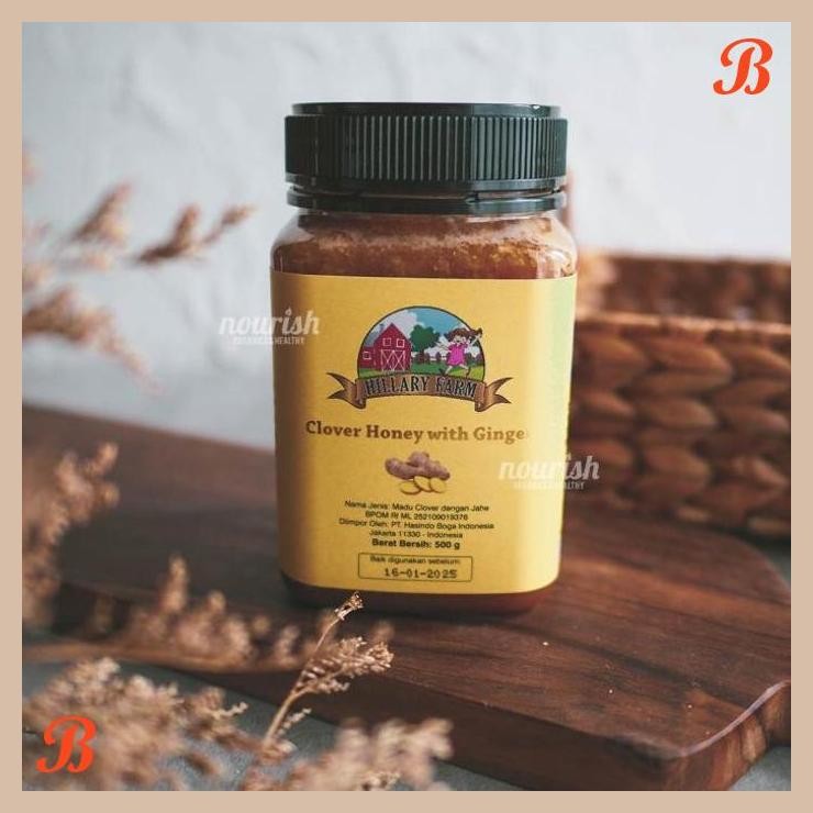 

| NN | HILLARY FARM - CLOVER HONEY WITH GINGER 500 GR