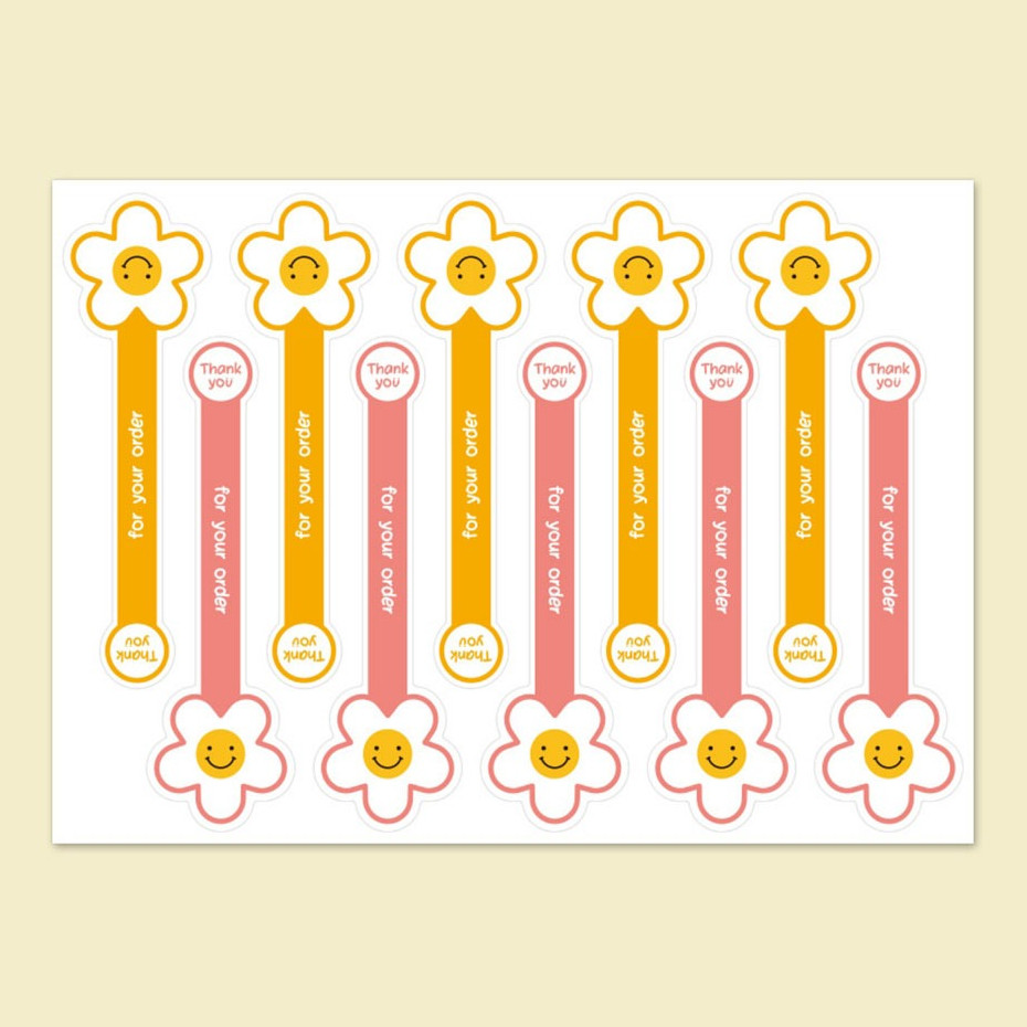 

(50 pcs) Stiker Label Thank You For Your Order / Sticker Panjang Segel Makanan Cake Stiker Thank You / Open Me