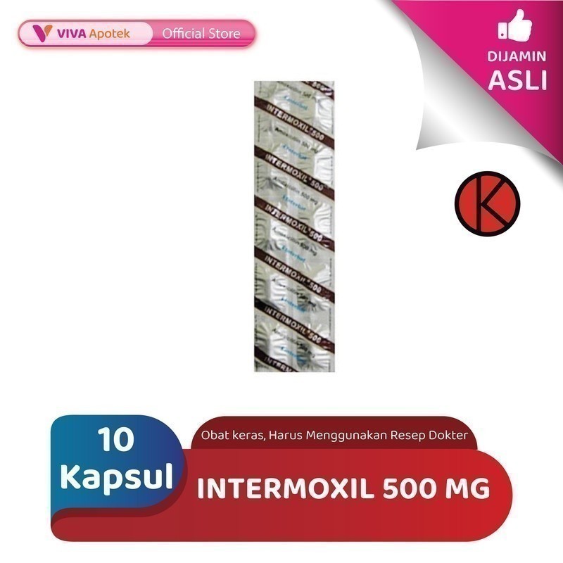 Intermoxil 500 mg / Amoxicillin 500 mg / Infeksi (10 Kapsul)