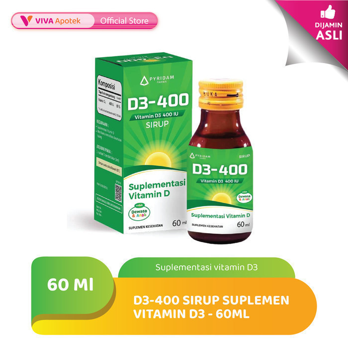 D3-400 Sirup Suplemen Vitamin D3 (60ml)