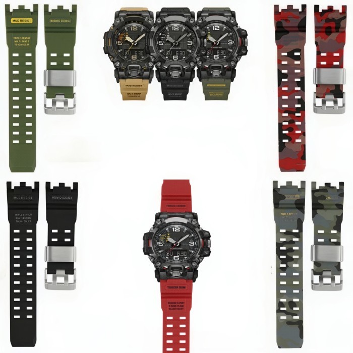 Jual Tali Jam Tangan Gwg-2000 Replacement Strap Rubber Mudmaster Gwg 2000 Mudmaster Gwg-2040 8110.26