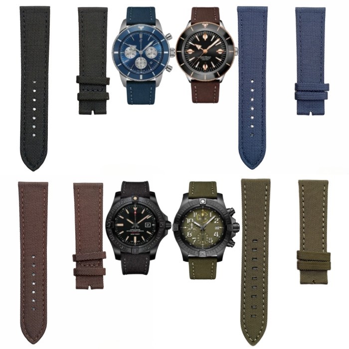 Jual Replacement Strap Kanvas For Breitling Avanger Hurricane 7002.22 Btbh