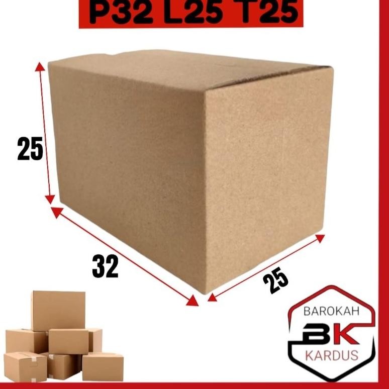

Kardus 32x25x25 Cm / Kardus Box Packing Polos Tebal Premium