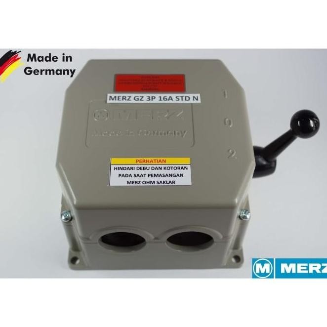 Merz Gz 16A/3P (Std N) Buatan Jerman Cos/Ohm Saklar/Handle Genset