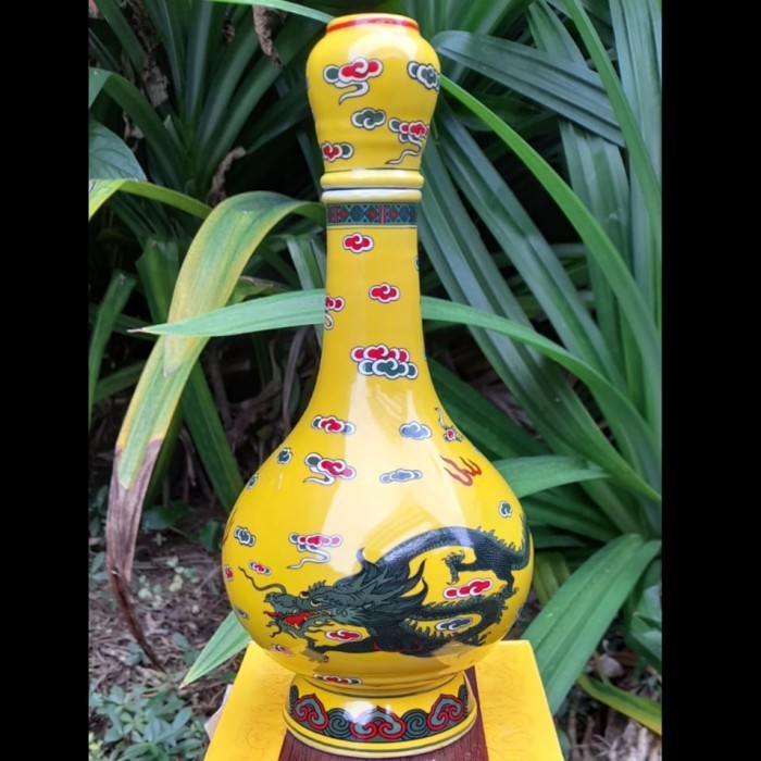 GUCI / BOTOL KERAMIK GAMBAR NAGA