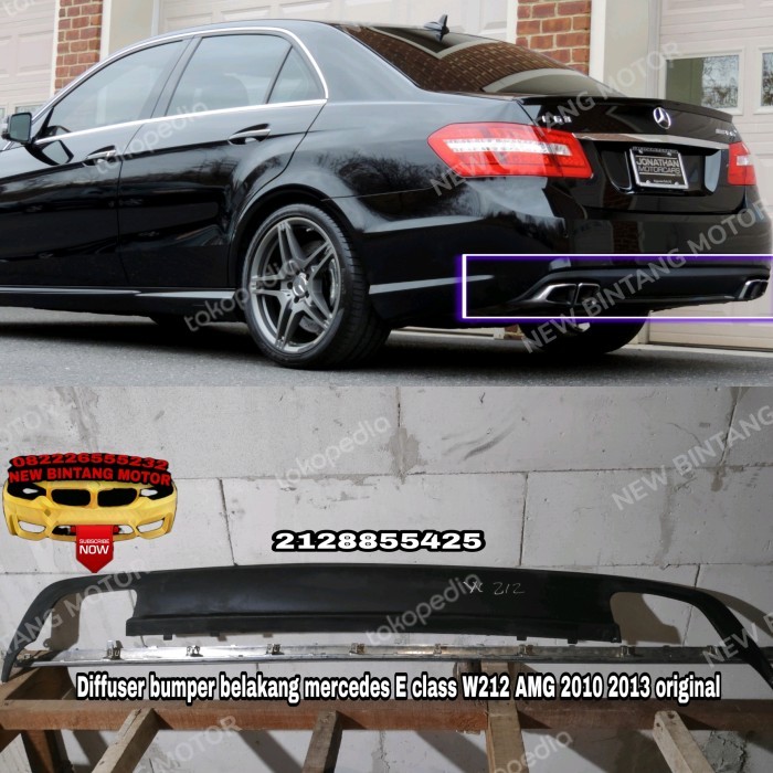 DIFFUSER BUMPER BELAKANG MERCEDES E CLASS W212 AMG 2010 2013 ORIGINAL