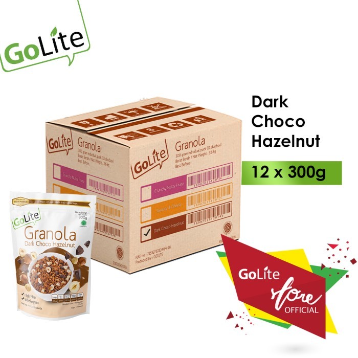 

Golite Granola Dark Chocolate Hazelnut 300G (Carton Box)