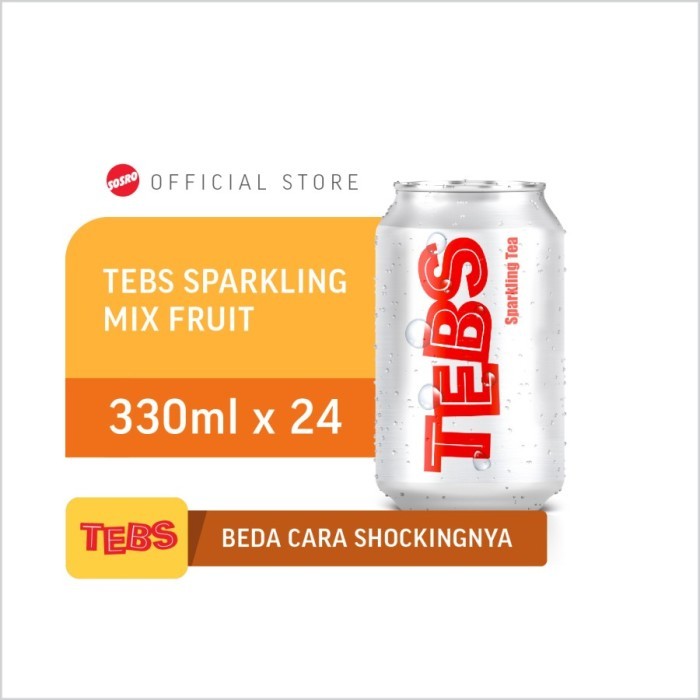 

TEBS Sparkling Mix Fruit Kaleng 330ml 1 dus isi 20 pcs - minuman murah