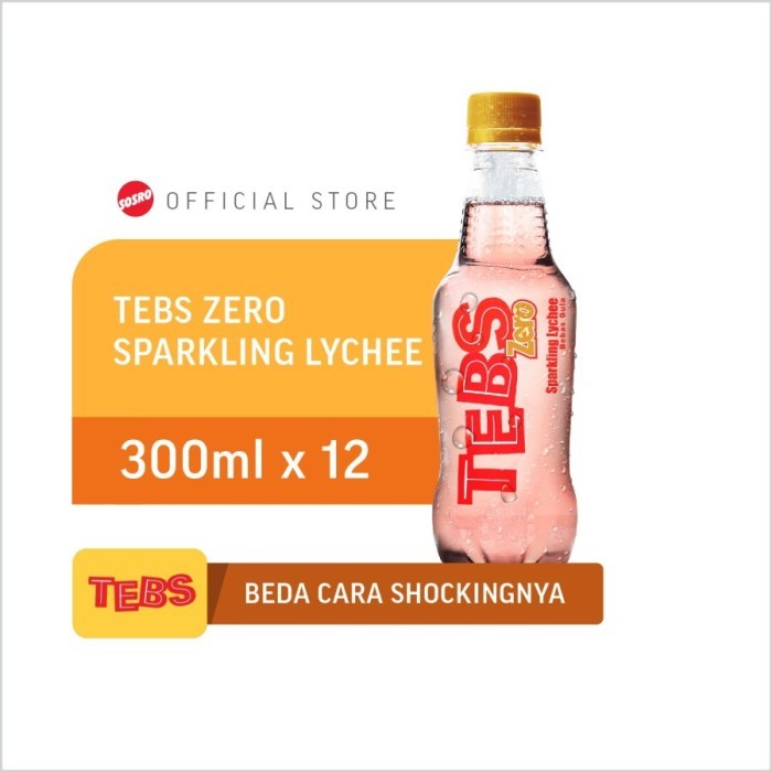 

TEBS Sparkling Lychee Leci PET 300ml 1 dus isi 12 pcs - minuman murah