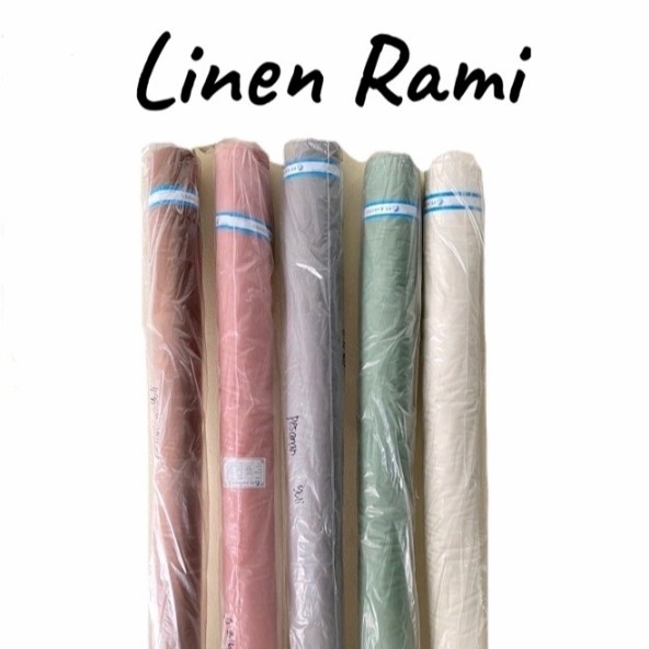 Kain Katun Linen Rami 1 Roll 50 Yard