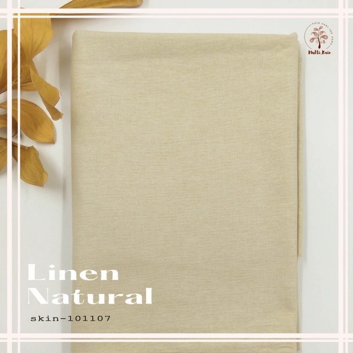 bahan Multi Kain rami linen merk NATURAL katun cotton per roll 50 yard