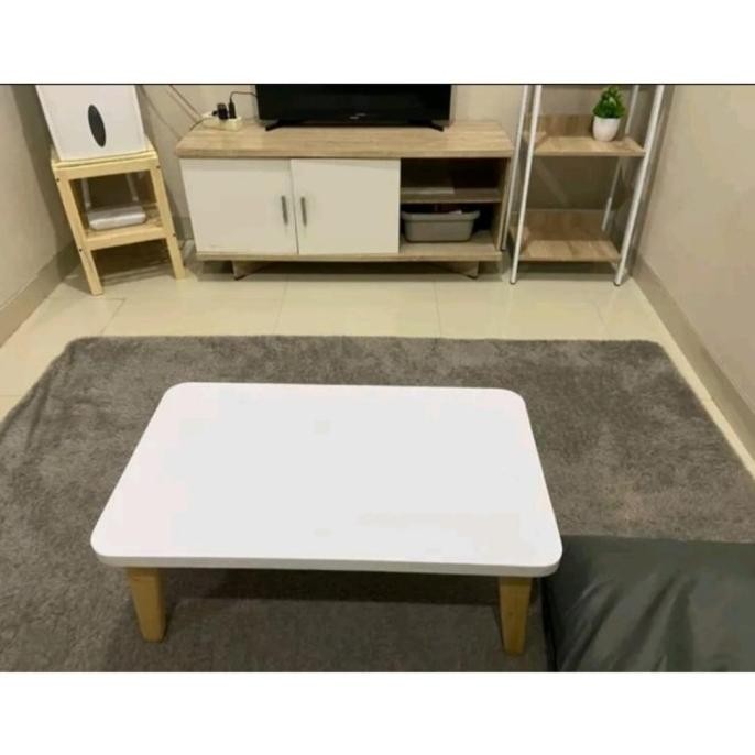 Azrielfurniture Meja Lesehan Square Ruang Tamu Minimalis Modern Yertinasari