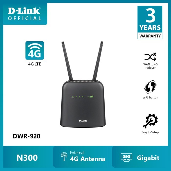 D-Link Modem 4G LTE Wireless N300 Router DWR 920