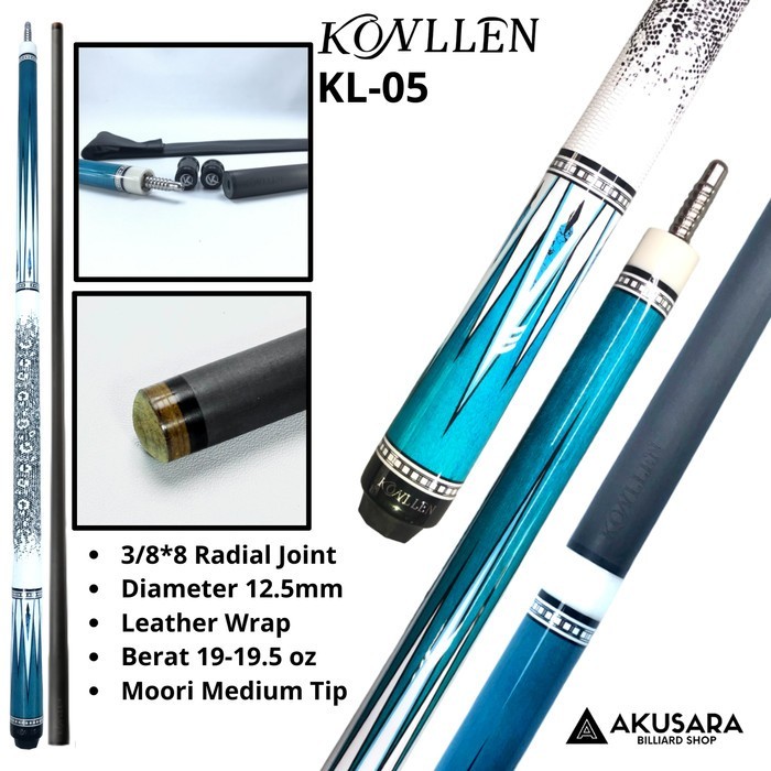 STIK BILLIARD KONLLEN KL-05F STIK 12.5MM CARBON FIBER CUE