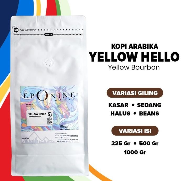 

Kopi Arabika Yellow Bourbon Biji Bubuk Giling Arabica Eponine Coffee