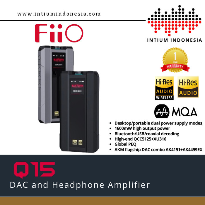 FiiO Q15 / Q-15 Hi-Fi Headphone Amplifier Player MQA Decoder USB DAC