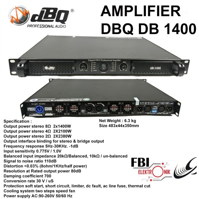 POWER AMPLIFIER DBQ DB 1400