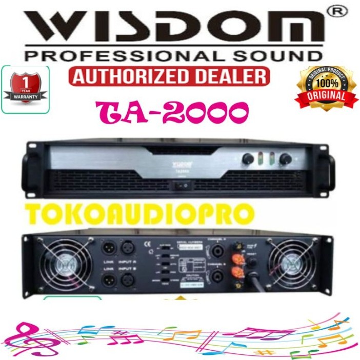 wisdom ta2000 ta-2000 ta 2000 power amplifier