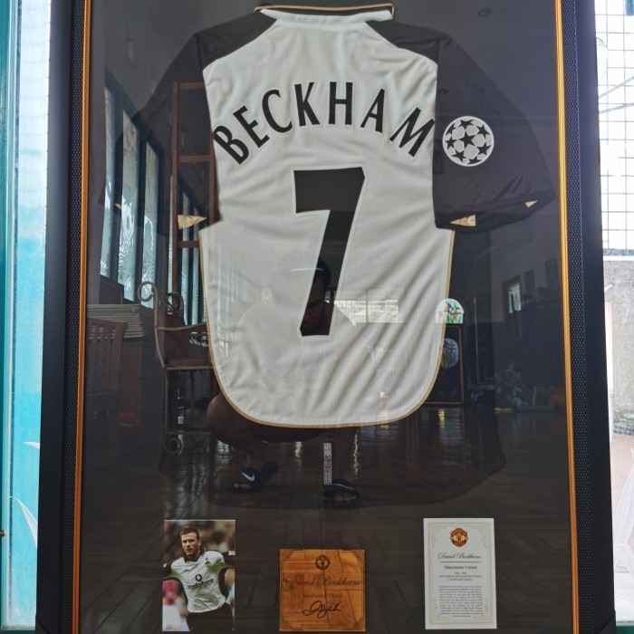 JERSEY MANCHESTER UNITED CENTENARY 01/02 BECKHAM 7 SIZE S ORIGINAL