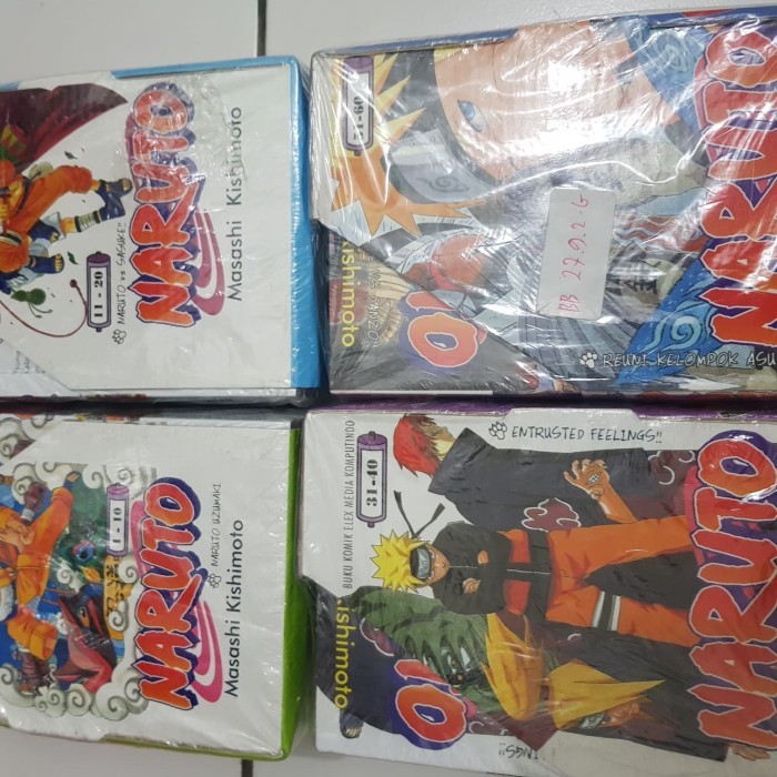 Box Naruto vol 1-60 segel ori (free Boruto vol 1-3 segel ori)