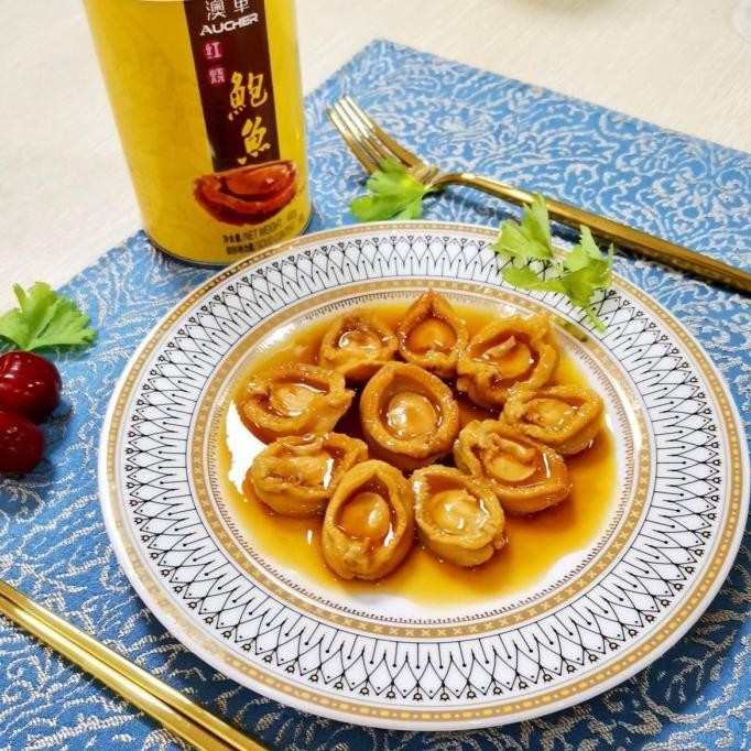 

Abalone kaleng premium Aucher 480gr isi 10 pcs produk hongkong