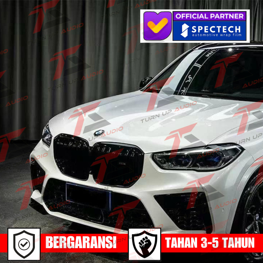 Wrapping Sticker mobil Premium spectech PET METAL PAINT WHITE garansi tahan lama stiker mobil wrap