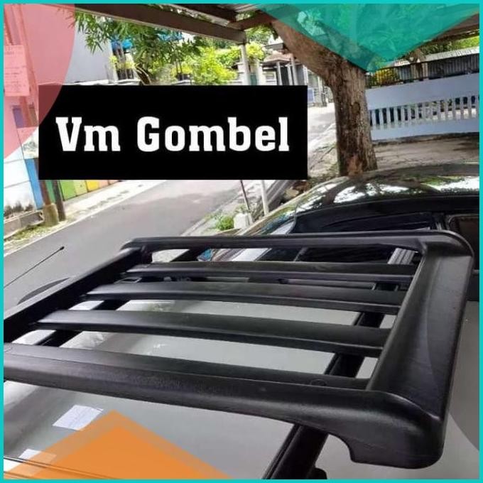 Roof rack bagasi atas mobil fortuner lama plus croos bar merk sun rac