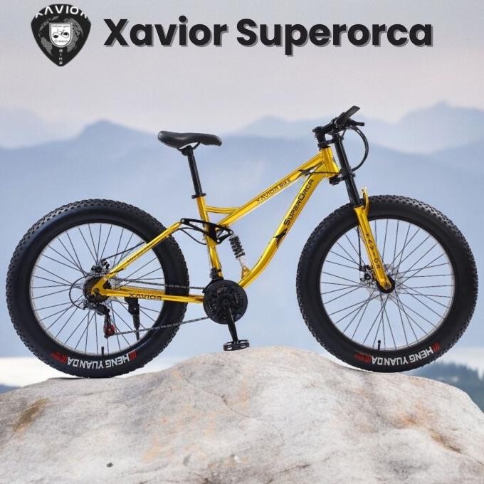 SEPEDA MTB FAT BIKE 26 INCH XAVIOR XVCM SUPERORCA DOUBLE SUSPENSION ORIGINAL DAN TERPERCAYA