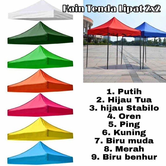 SALE kain atap tenda lipat ukuran 2x2