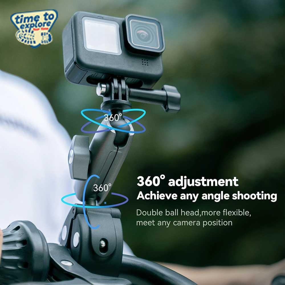 TELESIN Motorcycle Cycling Magic Arm Camera Bracket Mount Clip GoPro - GP-HBM-001