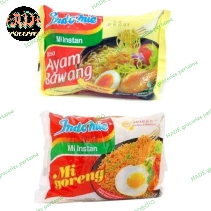 

Bya - Indomie Ayam Bawang Dan Goreng Box 40Cs Mie Instan Gosend Note U/Rasa