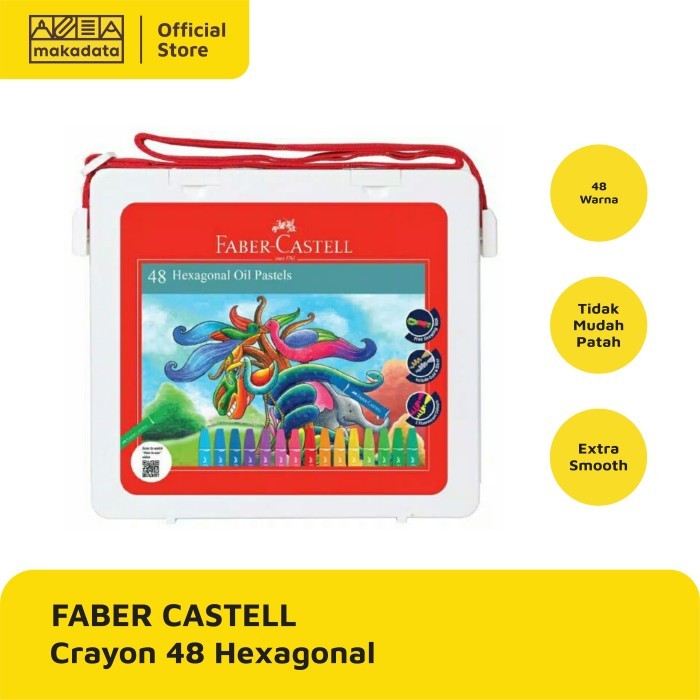 

CRAYON KRAYON OIL PASTEL FABER CASTELL 48 WARNA HEXAGONAL MURAH