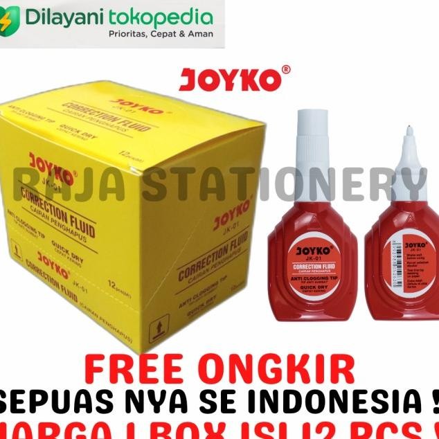 

Joyko Correction Fluid Tipex Cair Joyko Jk-01 Tipx Tip Ex [12Pcs]