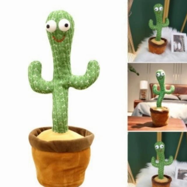 Mainan Boneka Kaktus Joget Cactus Dance Menari Dancing Bicara