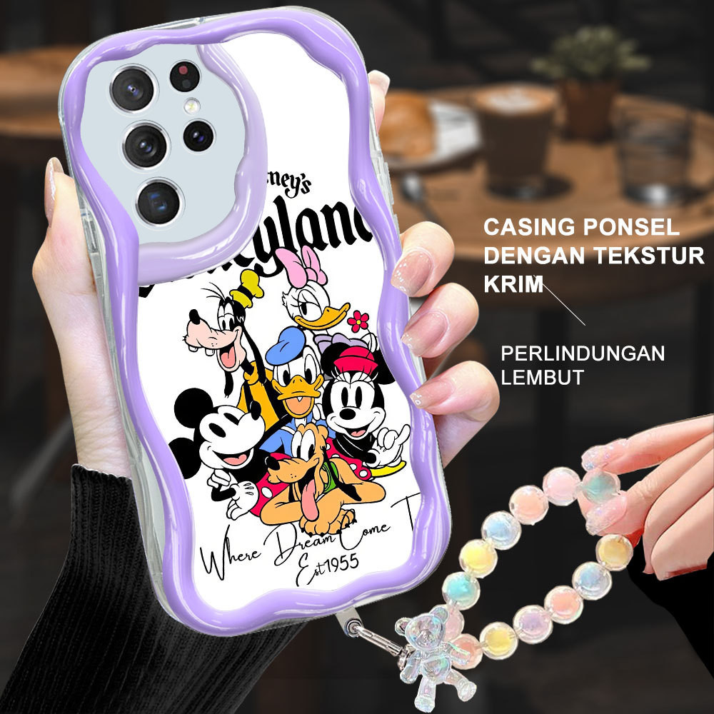 Duang Samsung S20 S21 FE S30 S22 S23 Ultra Plus 5G  Casing Handphone  Disney Mickey Mouse Clubhouse 